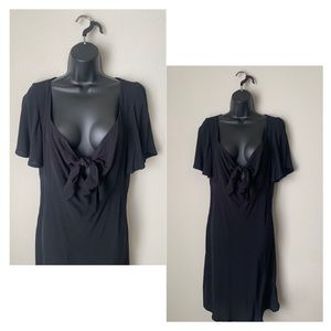 LOFT Tie Front Flare Dress